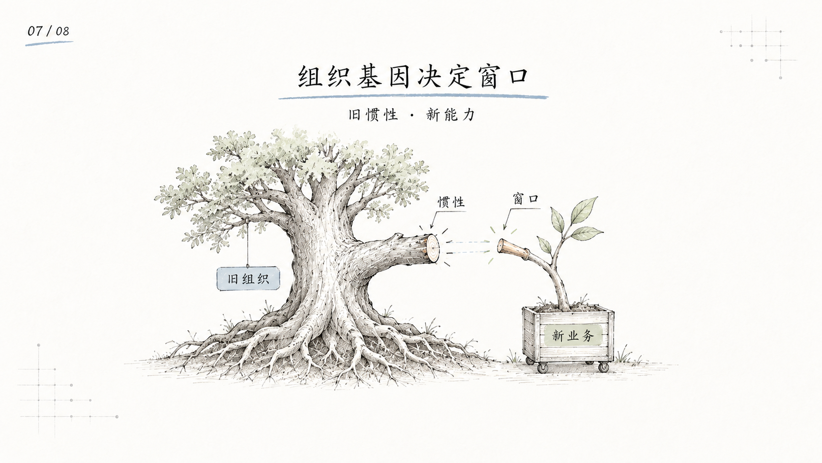 旧组织惯性与新业务窗口